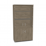 Armoire Haute Bois 2 Portes Vitrées Et 2 Portes Basses L.100cm