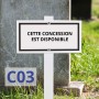 Plaque De Concession Disponible C03