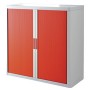 PAPERFLOW Armoire à rideau easyOffice, 2 étagères Hêtre + couleur au choix